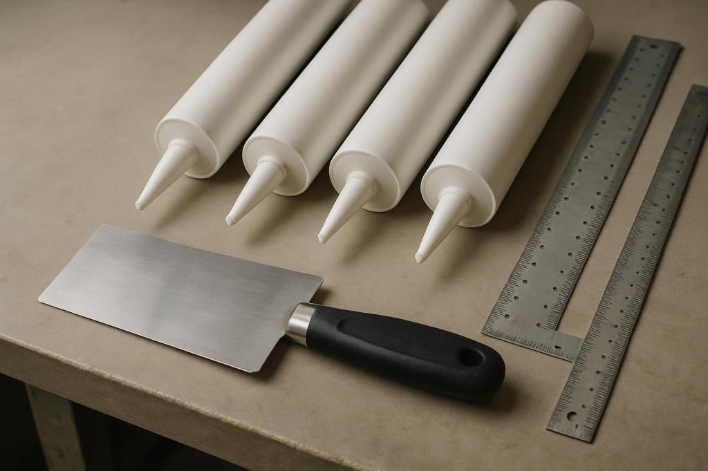 Rolling pin, possible for home baking along with a knife and ruler.